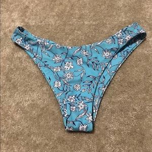 Zaful Blue Floral Bikini Bottoms